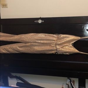Gold shiny brand new jumpsuit from ASTR, size S